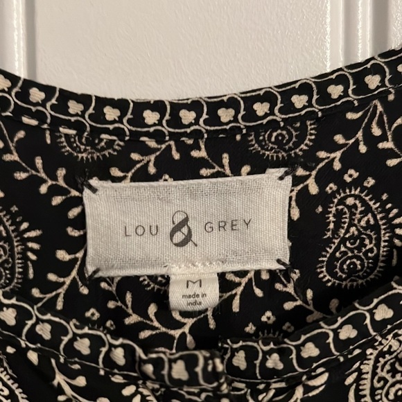 Lou & Grey Paisley Pattern Drawstring Waist Dress Medium - Picture 8 of 9